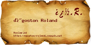 Ágoston Roland névjegykártya